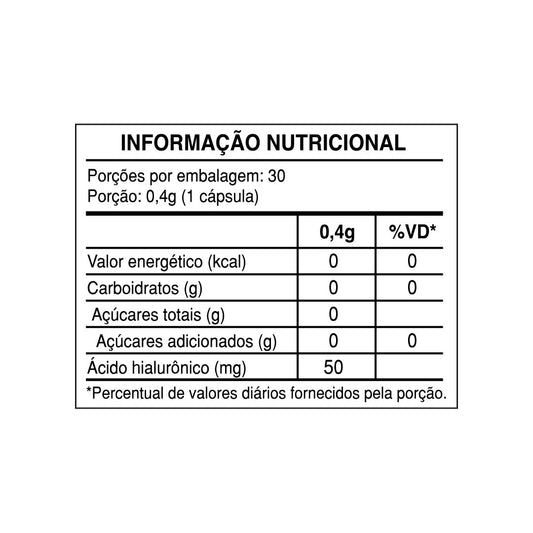 Ácido Hialurônico 30 cápsulas