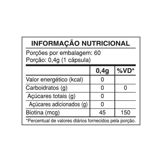 Biotina 60 cápsulas