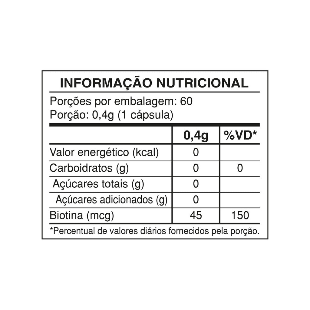 Biotina 60 cápsulas