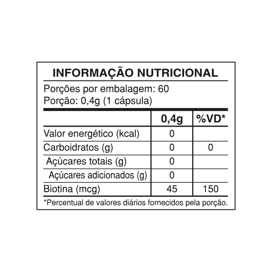 Biotina 60 cápsulas