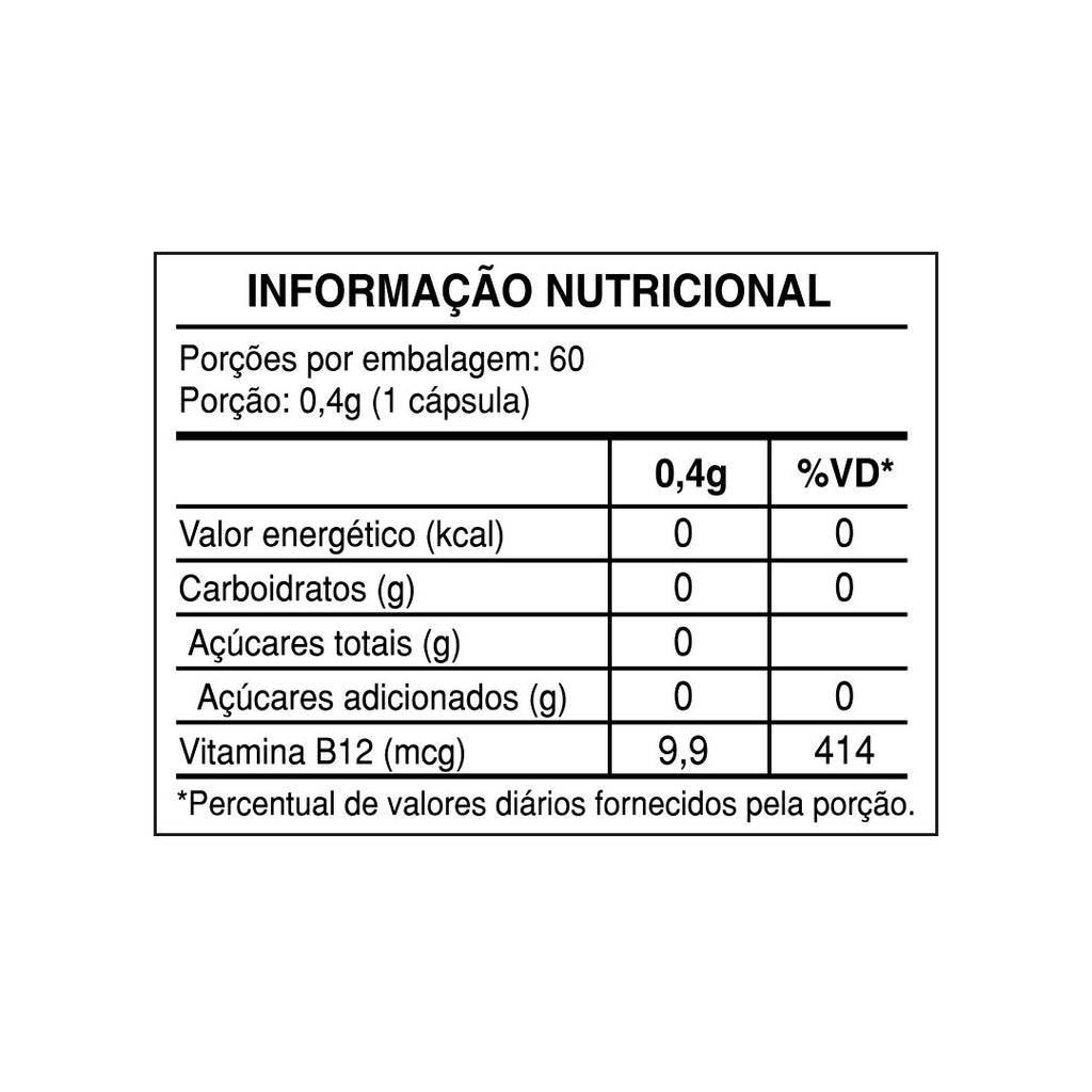 Vitamina B12 60 cápsulas