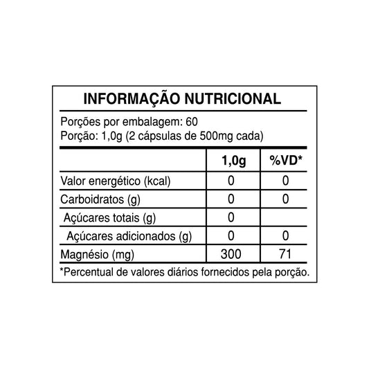 Magnésio Quelato 60 cápsulas